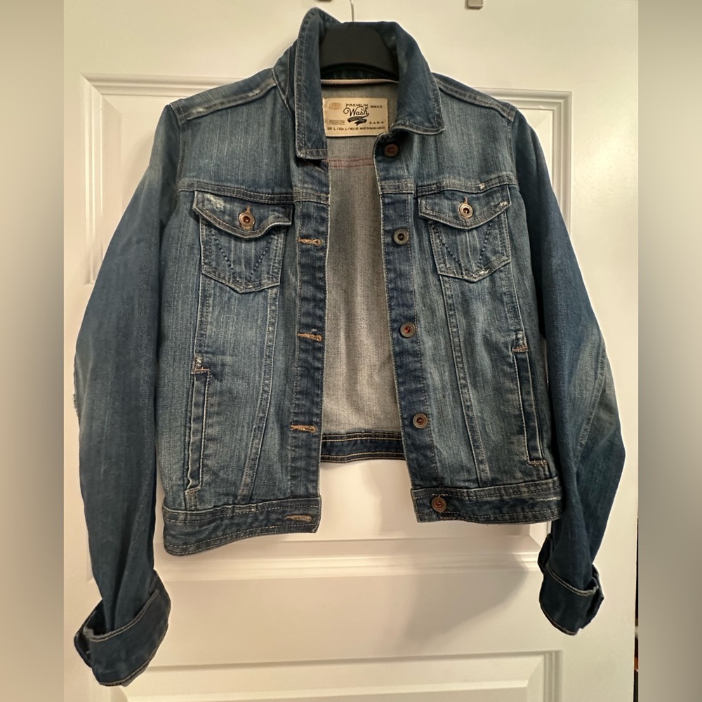 Zara Premium Wash Fitted Jean Jacket